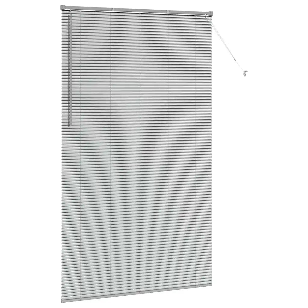 vidaXL Tenda per Finestra con tende Manuale Argento Alluminio