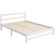 Giroletto matrimoniale in legno ¨C Xylo ¨C Bianco, 135x190 cm, struttura per materasso