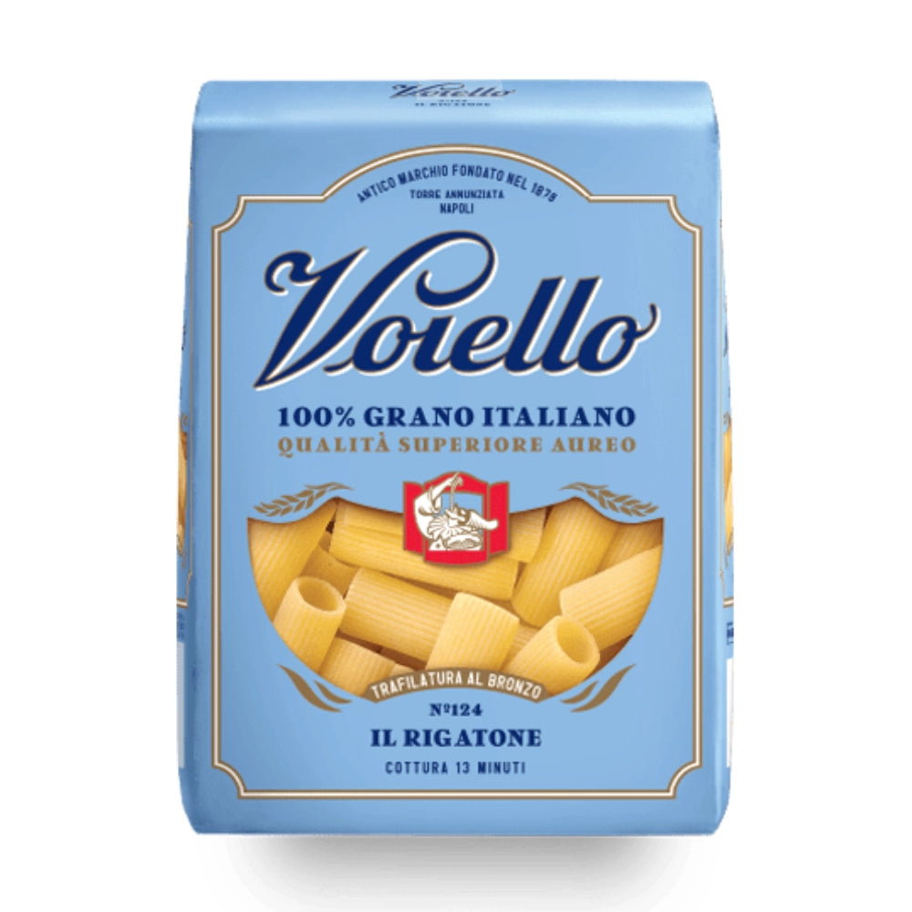 Voiello il rigatone n. 124 pasta trafilata al bronzo confezione da 500 grammi