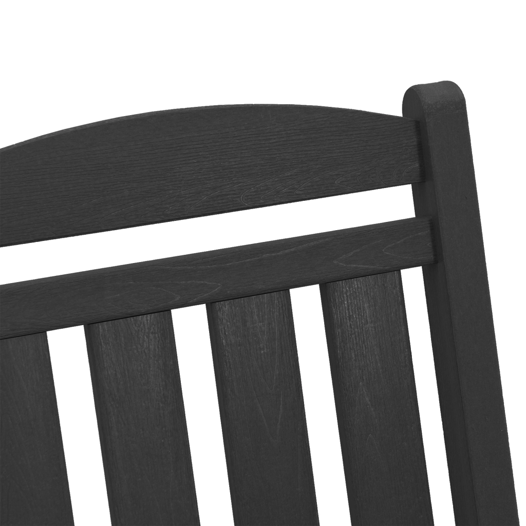 Set di Lounge da Giardino  3 Pezzi Nero HDPE