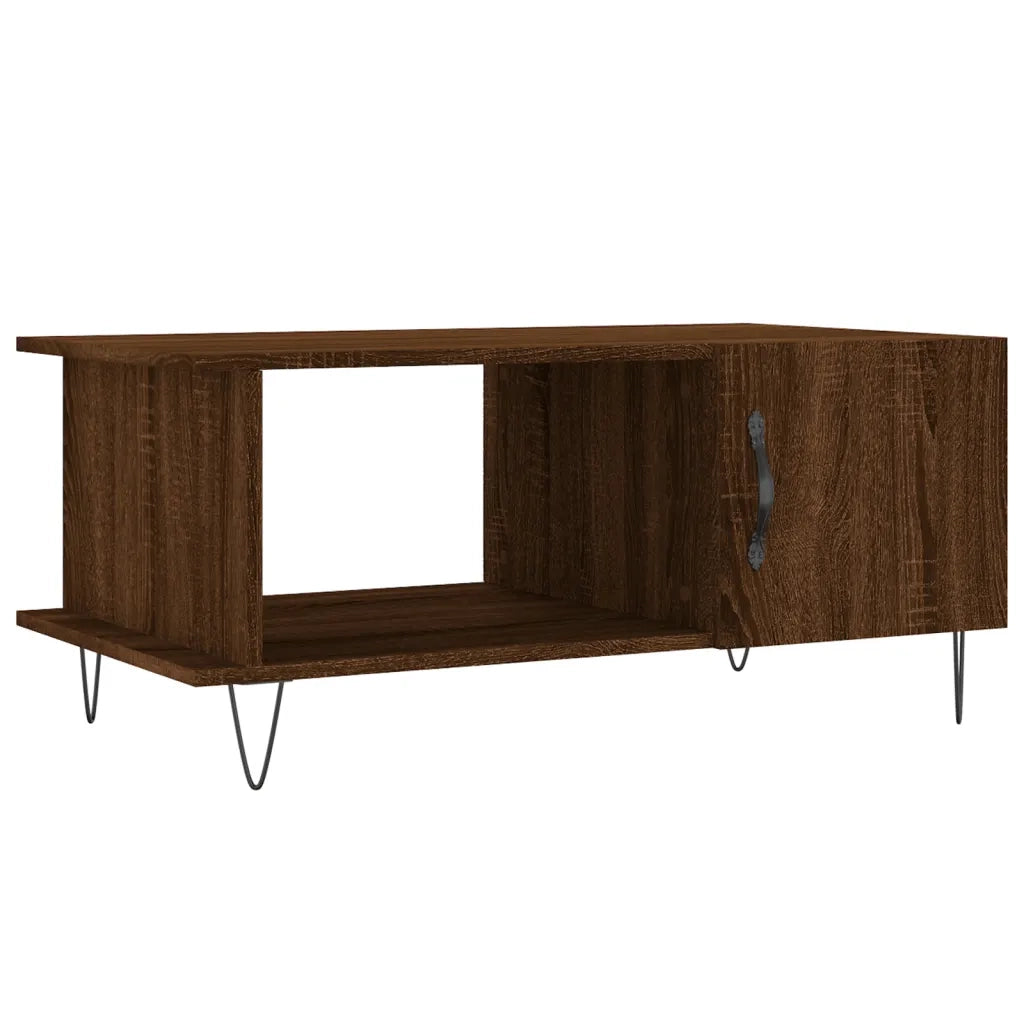Tavolino da Salotto Rovere Marrone 90x50x40cm Legno Multistrato 829491