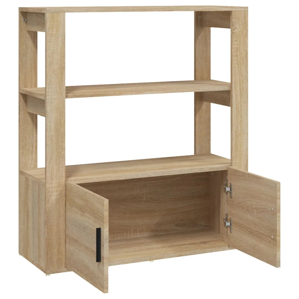 Buffet credenza cassettiera armadio mobile contenitore organizer cucina soggiorno rovere Sonoma 80 x 30 x 90 cm legno ingegnerizzato marrone 02_0031715