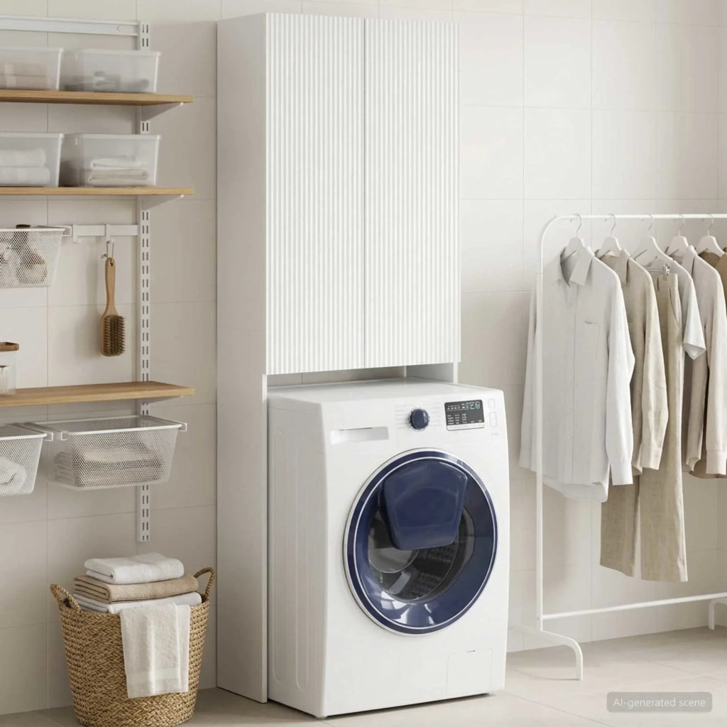 Mobile Bagno ARNHEM Bianco Lucido 66 x 25,5 x 190 cm 896699
