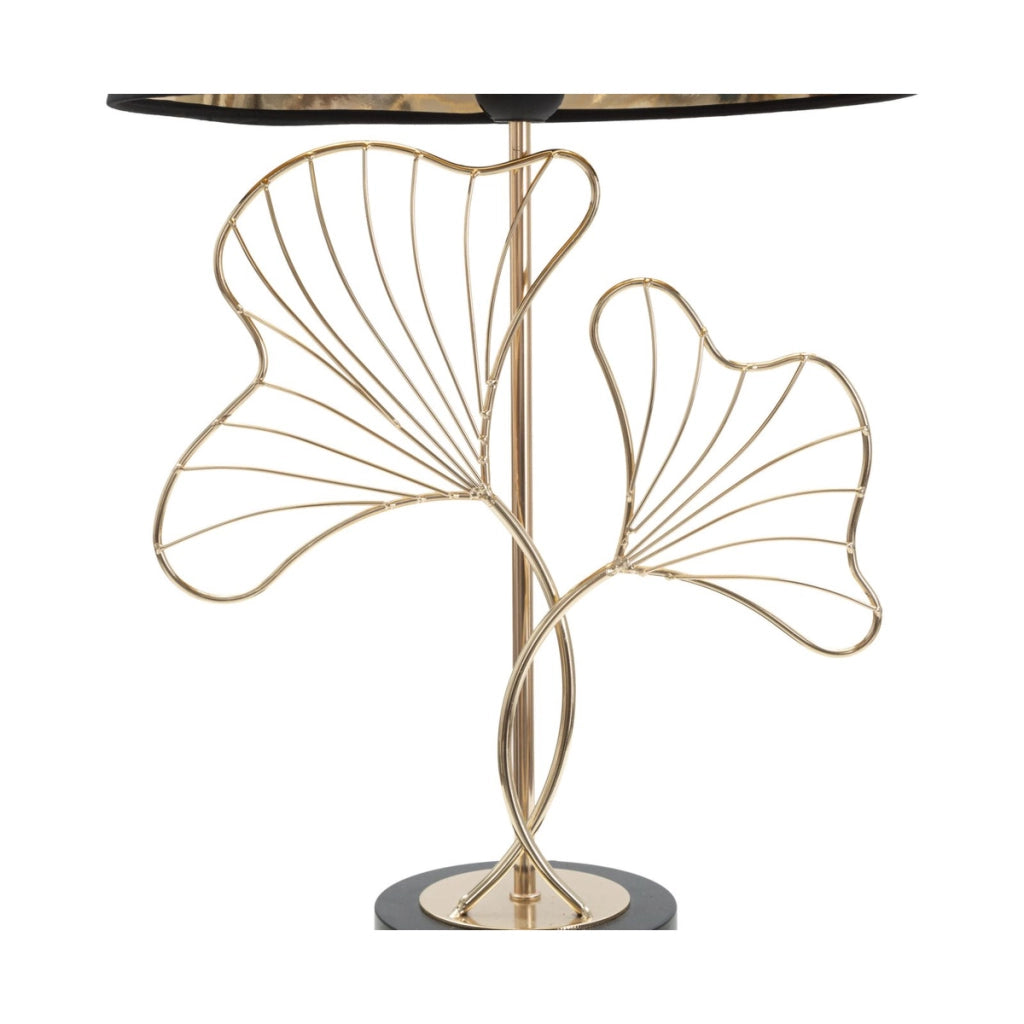 Lampada da Tavolo Foglia 56, Nero, Metallo, 30x30x60 cm