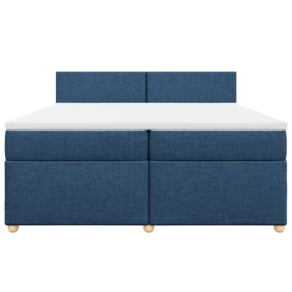 Giroletto a Molle con Materasso Blu 200x200 cm in Tessuto 3286786