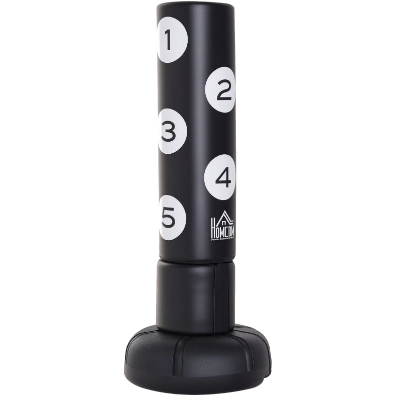 Sacco da boxe autoportante con base in plastica, 176 cm, nero