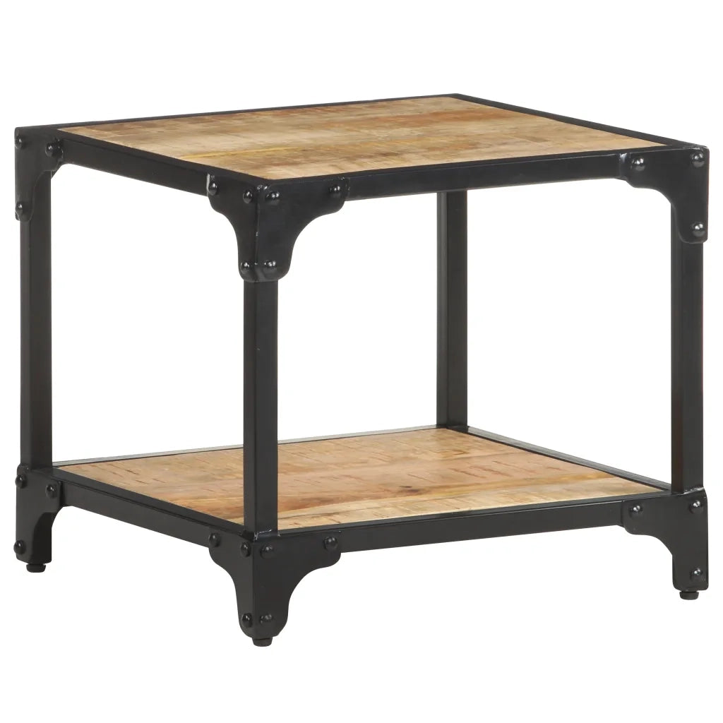 Tavolino da Salotto 40x40x36 cm Legno Massello di Mango Grezzo 321055