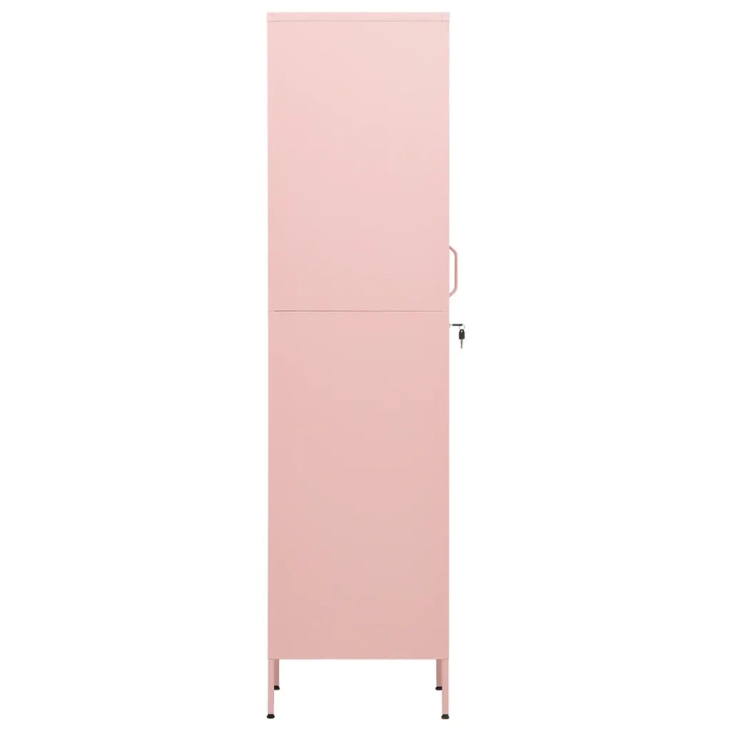 Armadietto moderno con 4 ripiani regolabili 35 x 46 x 180 cm acciaio rosa 02_0046889