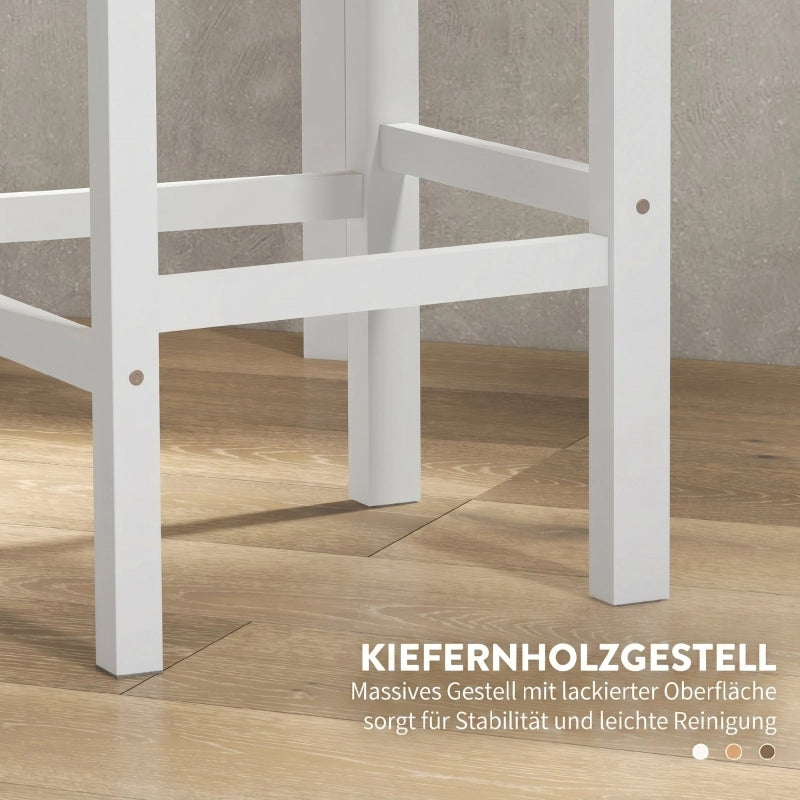 SGABELLO BAR 2 PEZZI 41x46x97,5 cm Legno di pino Naturale stile rustico