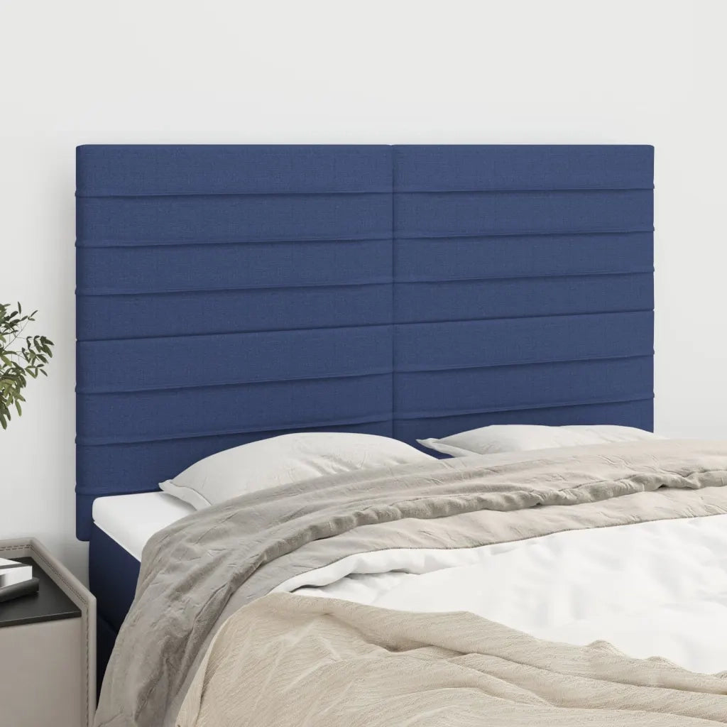 Testiera | Testata Blu 144x5x118/128 cm Tessuto