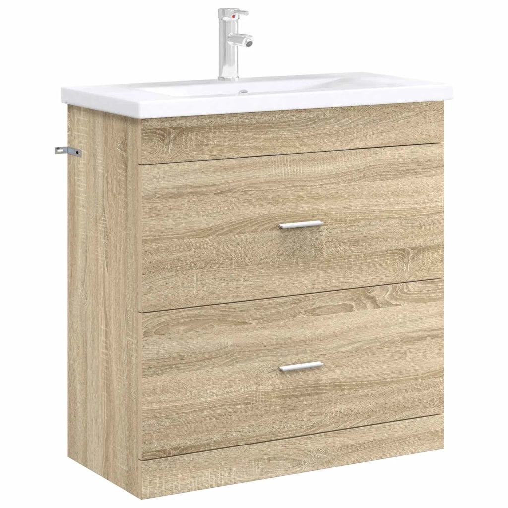 Mobiletto da Bagno Sotto Lavabo Rovere Sonoma