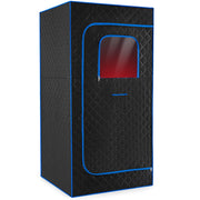 Sauna portatile a vapore tenda extra large riscaldamento rapido sedia pieghevole tappetino-Spa personale per casa 15 livelli timer 99 minuti Blu
