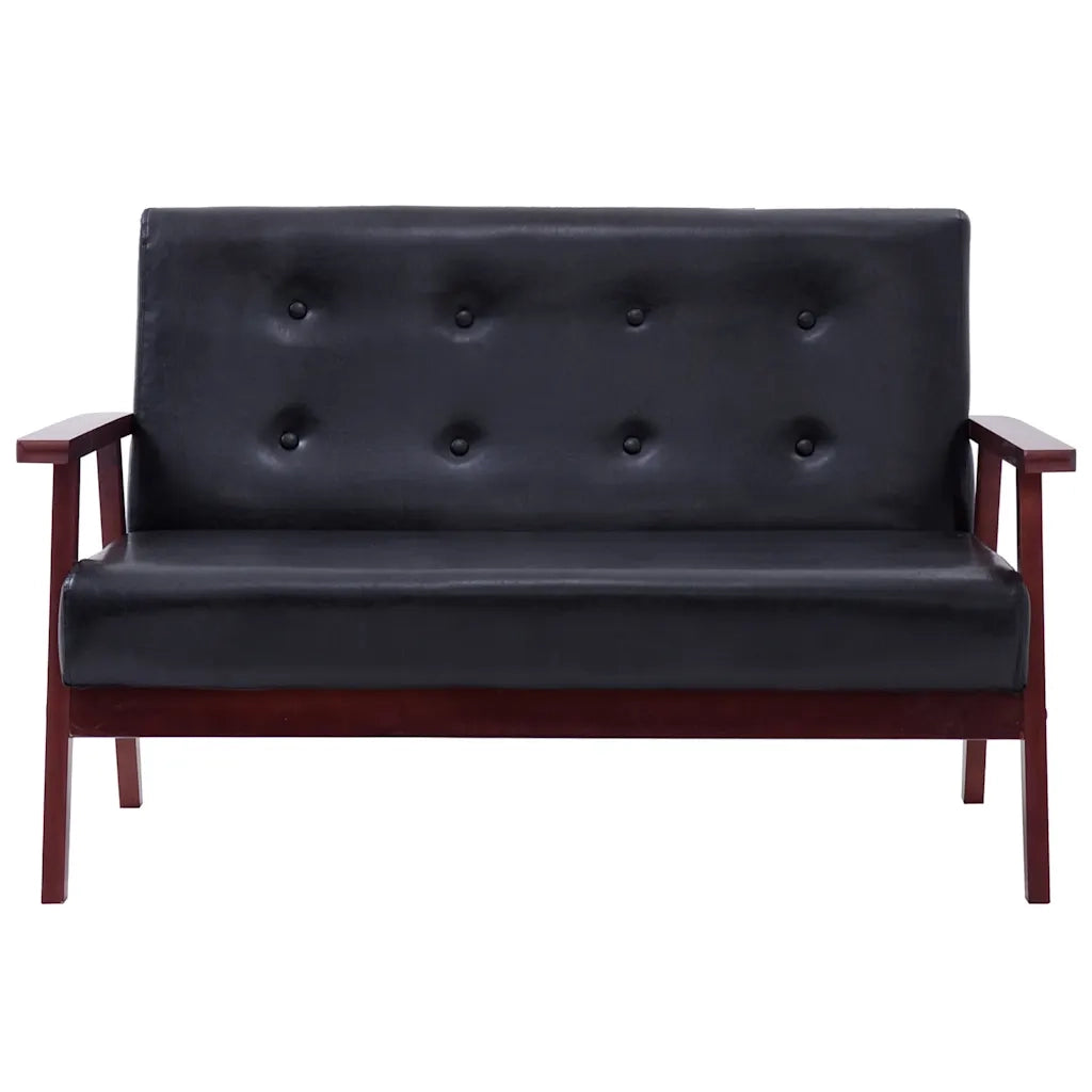 Set di Divani 2 pz Nero in Similpelle 278396
