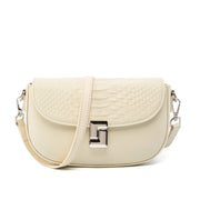 Borsa a tracolla da donna in vera pelle, grande capacit¨¤, piccola borsa quadrata, bianca