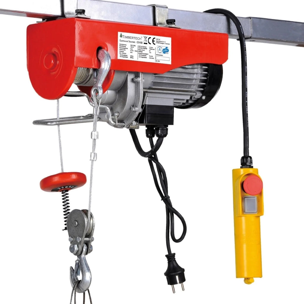 Argano elettrico professionale con telecomando 1000W capacità 200/400kg utensili da officina/garage 3402134
