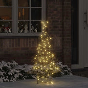 Albero di Natale con 120 LED Bianco caldo 150 cm Rattan 42018991