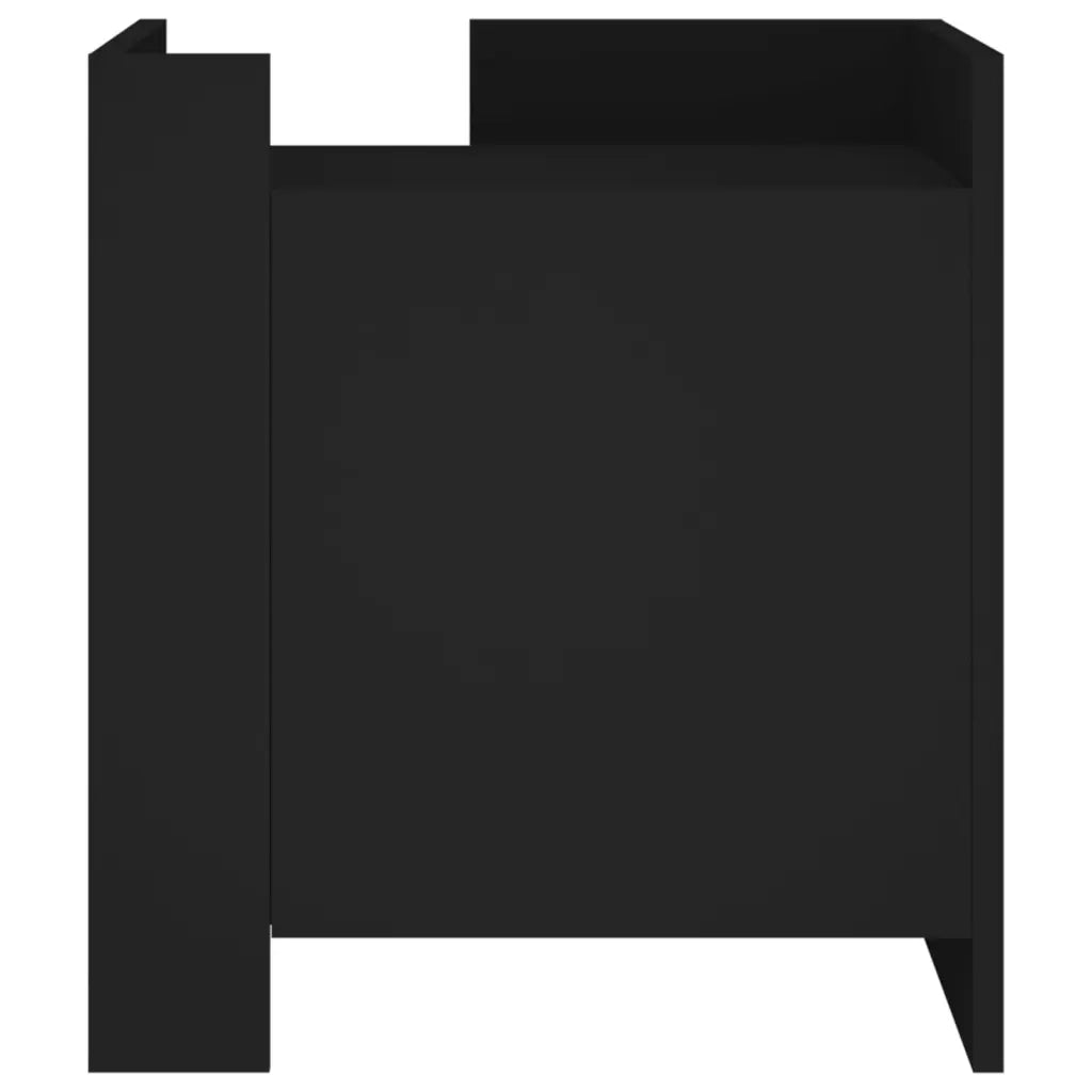 Comodino Nero 45x50x50 cm in Legno Multistrato 848298