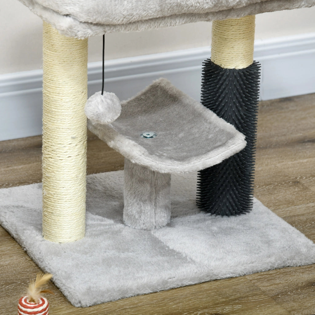 Albero Tiragraffi con Lettino ¨C ZephMum ¨C Grigio 40x40x48 cm