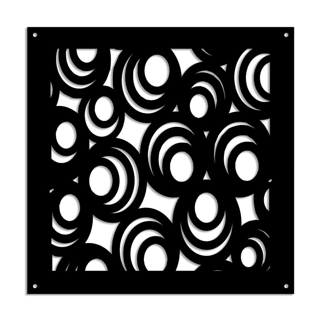 MICKEY - Pannello in PVC traforato - Parasole Misura: 73x73 cm, Colore: nero