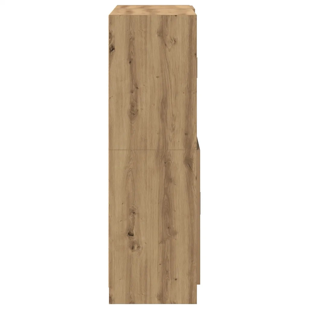 Set di Mobili da Cucina 2 pz-Armadietto Cucina Rovere Marrone in Truciolato