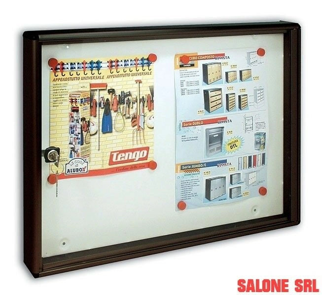 2 PZ BACHECA PORTA AVVISI MAGNETICA MM.55X40X5 COLORE GHISA TRIMEC CONDOMINIO