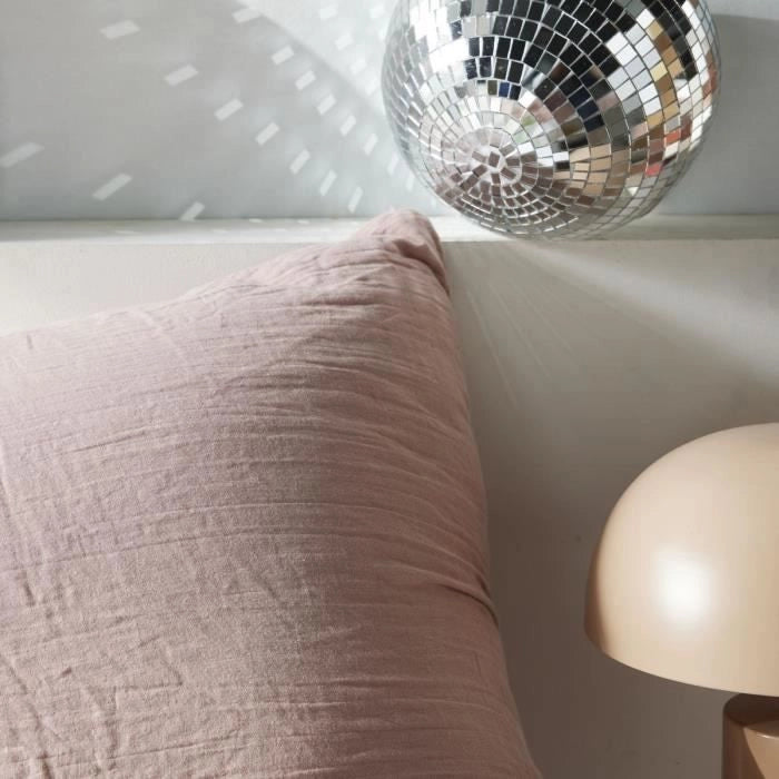 Completo letto - TODAY - 123332 - 1 persona - 140x200 cm - Garza di cotone tinta unita - Rosa sabbia