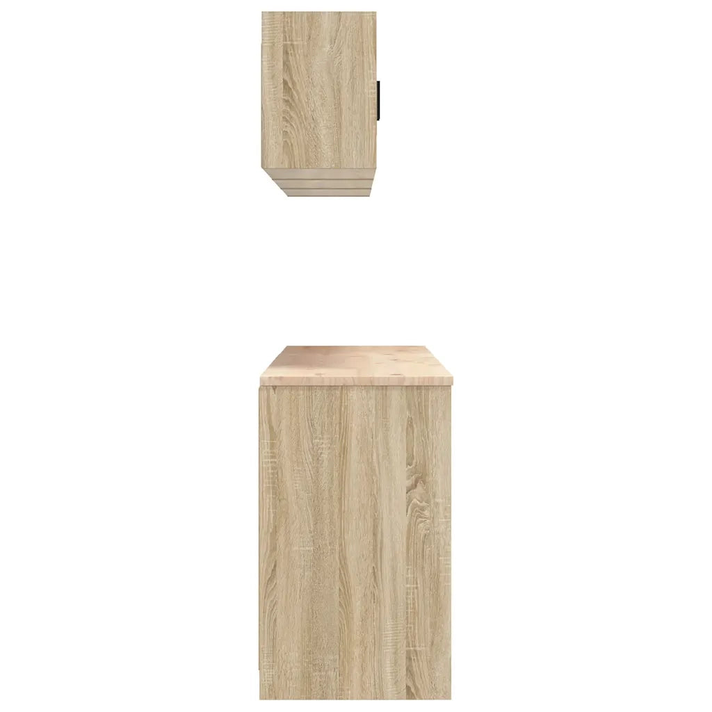 vidaXL Armadi da Garage 6 pz Rovere Sonoma in Legno Multistrato