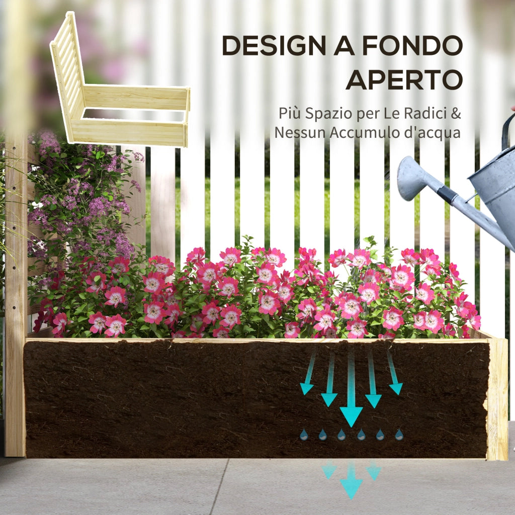 Fioriera con Traliccio ¨C Xylo ¨C Legno di Abete 115x60x110 cm