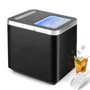 ZMH Macchina per il ghiaccio 1,2L 125W 6 cubetti di ghiaccio in 9 minuti 14 kg/24 ore autopulente per cucina e bar