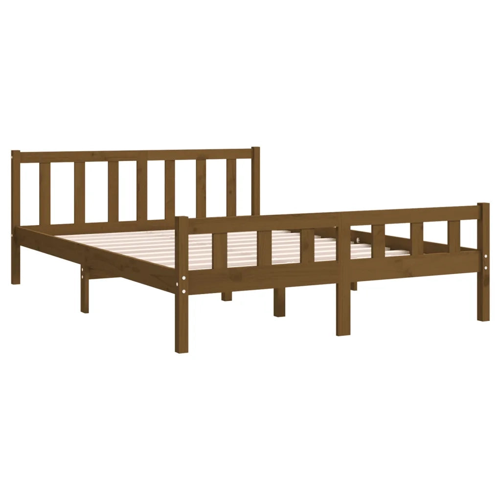 Giroletto Miele in Legno Massello 150x200 cm 5FT King Size cod mxl 31676