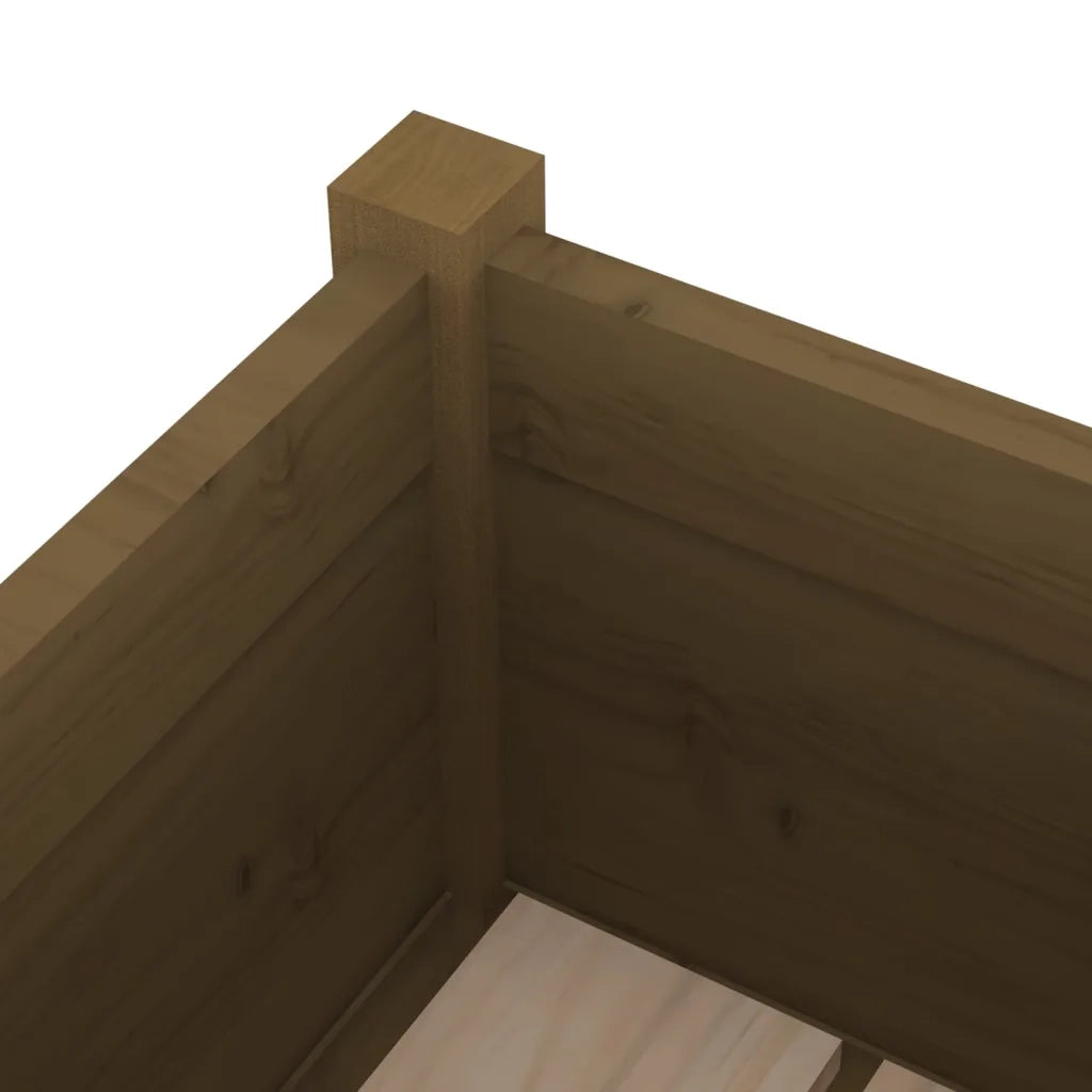 Fioriere 2 pz Ambra 70x70x70 cm in Legno Massello di Pino 810816
