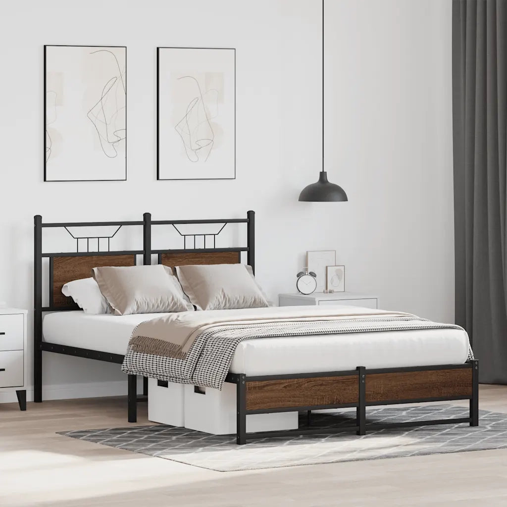 Giroletto senza Materasso Rovere Marrone 120x200 cm Truciolato