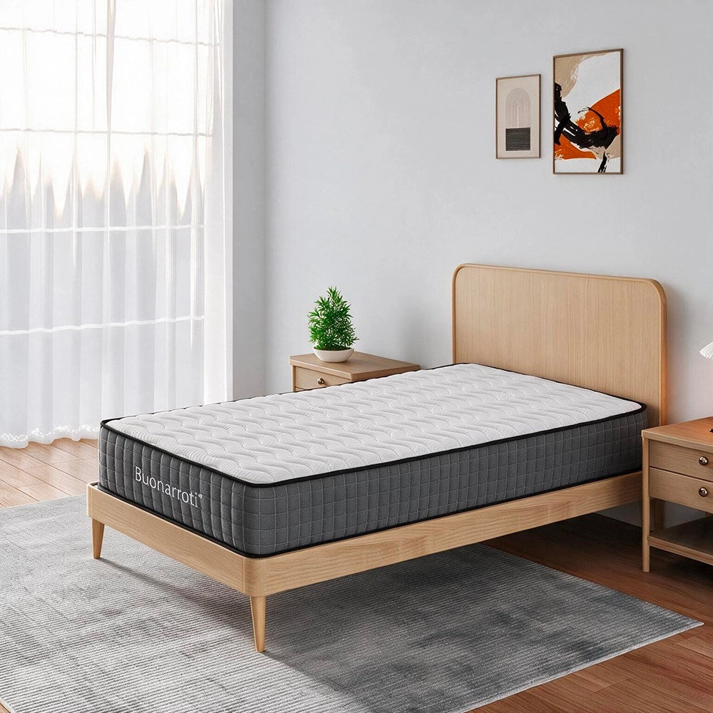 Materasso singolo 80x190X25H molle insacchettate e memory foam Balto