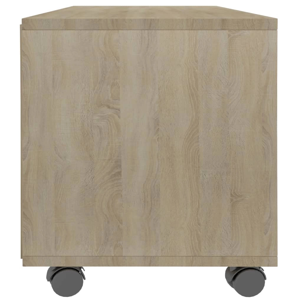 Mobile TV multimediale scaffale TV credenza mobile TV sala da pranzo soggiorno camera da letto con rotelle legno ingegnerizzato rovere Sonoma marrone 02_0026936