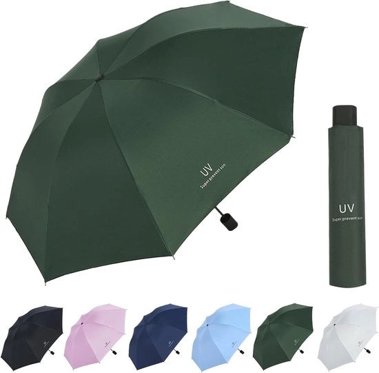 Parasole mini portatile - protezione UV - ripiegabile - 1 pezzo - nero