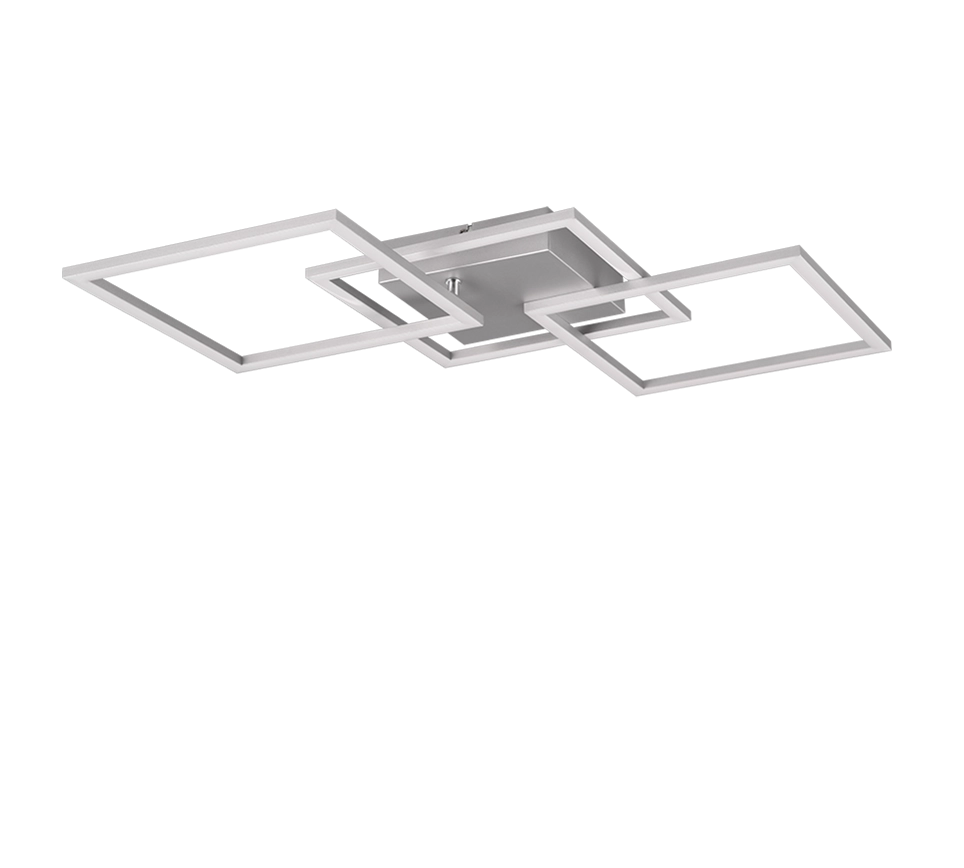 Plafoniera LED, metallo, titano, 74,5x7x35,2 cm, Trail