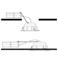 Faretto Ad Incasso Contemporaneo Pineda Policarbonato Nichel Satinato 3 Led 4,9W