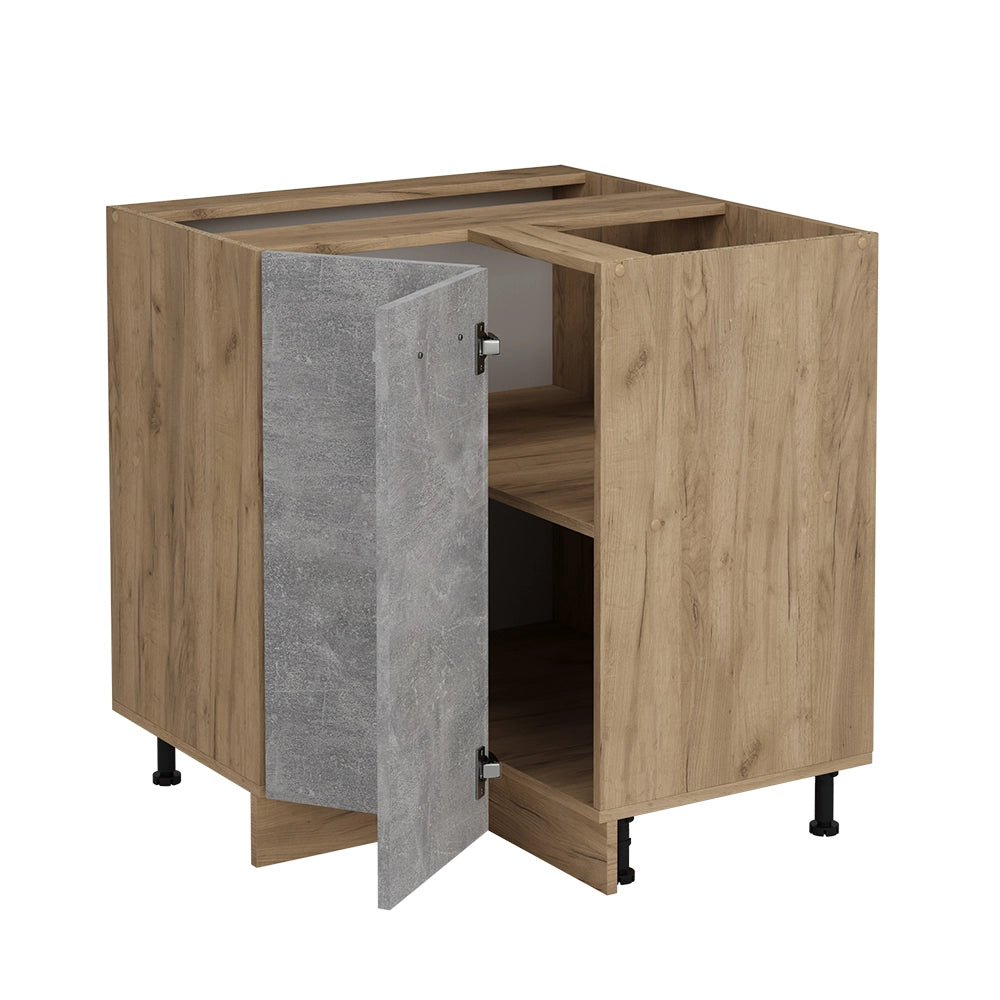Mobile ad angolo cucina R-Line Calcestruzzo/Rovere dorato 75.6 cm senza piano di lavoro Vicco