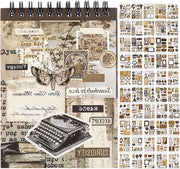 Set di adesivi vintage per scrapbooking con 50 fogli per album diario e album fotografico - accessori DIY per scrapbook