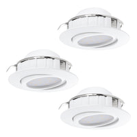 Faretto Ad Incasso Contemporaneo Pineda In Policarbonato Bianco 3 Luci Led 4,9W