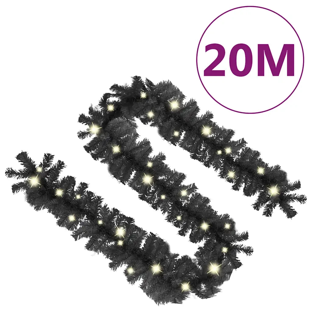 Ghirlanda Natalizia con Luci a LED 20 m Nera CFW6459821