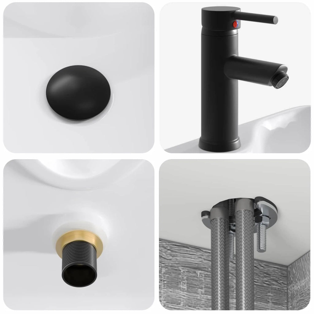 Mobile lavabo da parete Sonoma grigio 49 x 41 x 63 cm 890588