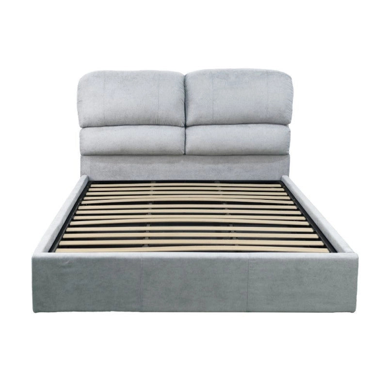 Letto una piazza e mezzo Sofaback contenitore in tessuto Enjoy 20 light gray