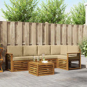 Set divano sezionale con cuscino 6 pcs Naturale e Beige 3374863