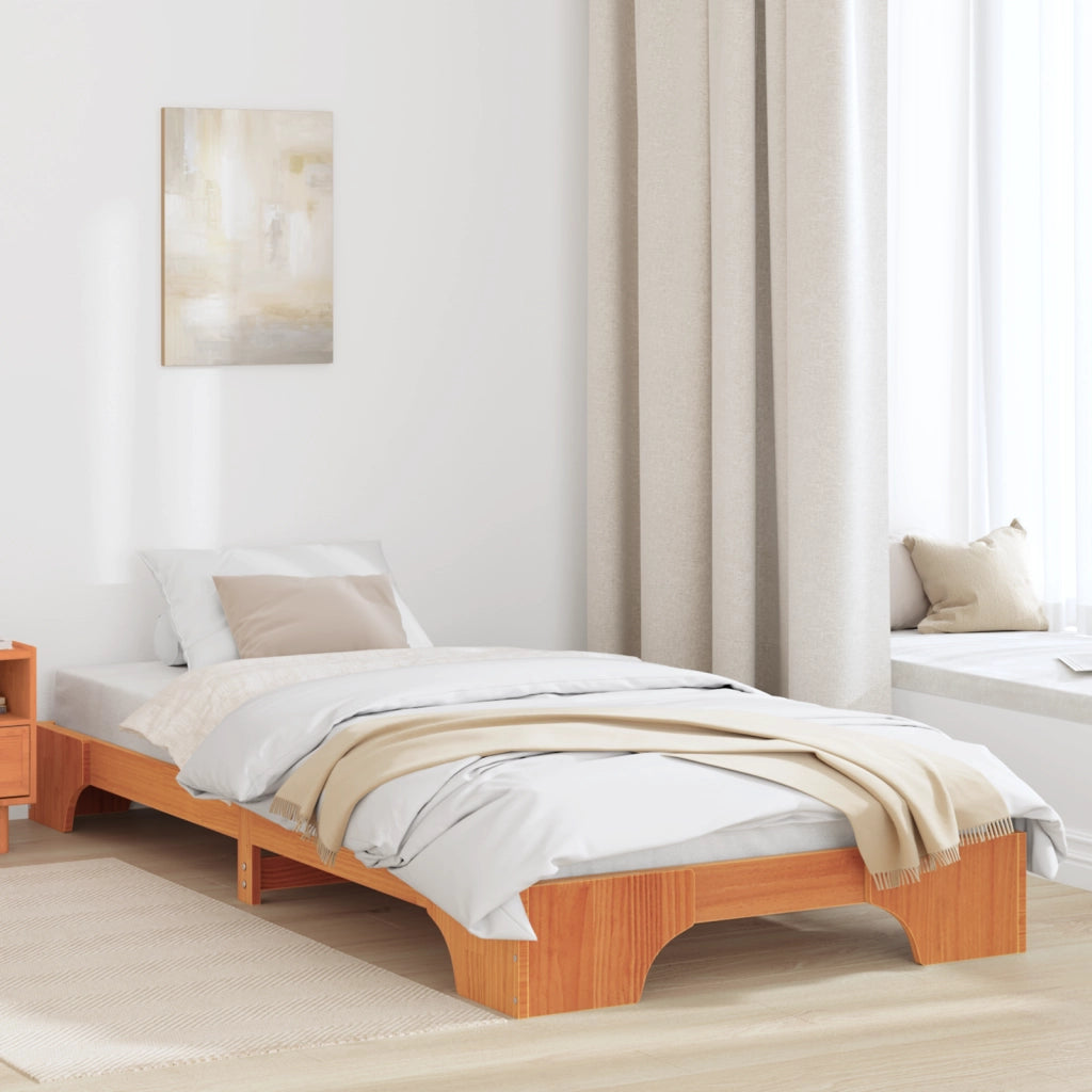 Letto Marrone Cerato Legno Massello 80 x 200 cm Letto