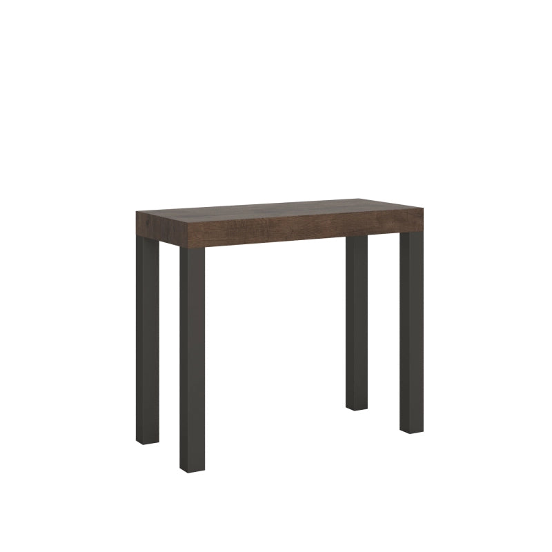 Consolle allungabile 90x40/300 cm Everyday telaio Antracite - Noce