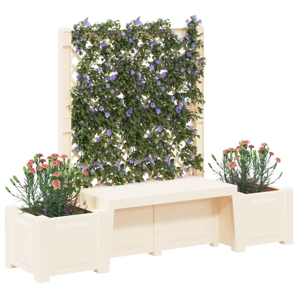 Panchina da Giardino Kopenhagen Bianco 173 x 49 x 135,5 cm PP 42041746