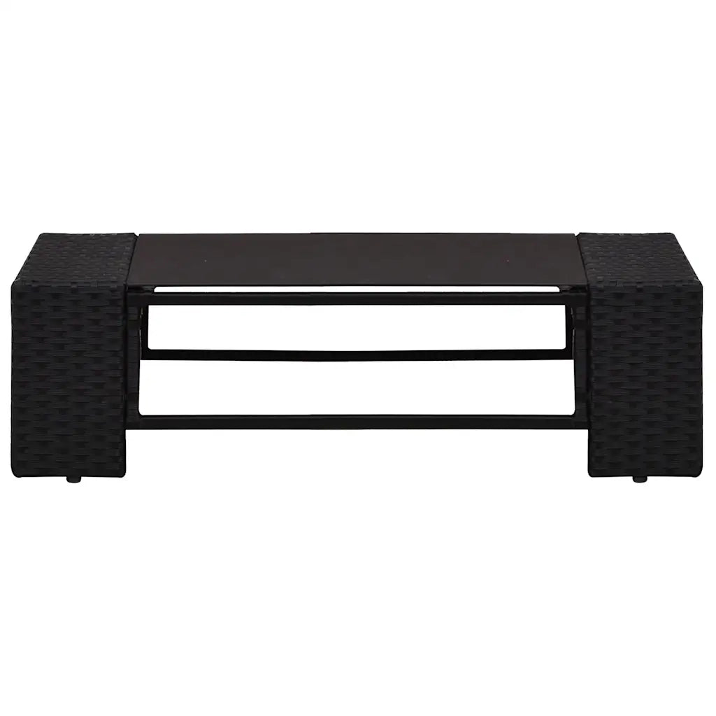 Salotto da Giardino-Set Divani da Giardino2 pz in Polyrattan Nero