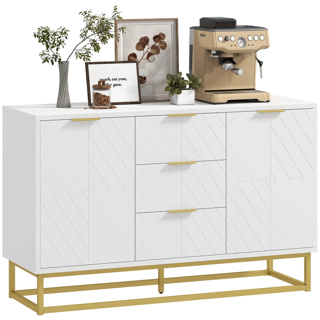Mobile TV con cassetti e ante ¨C zephmum ¨C bianco 120x40x76 cm