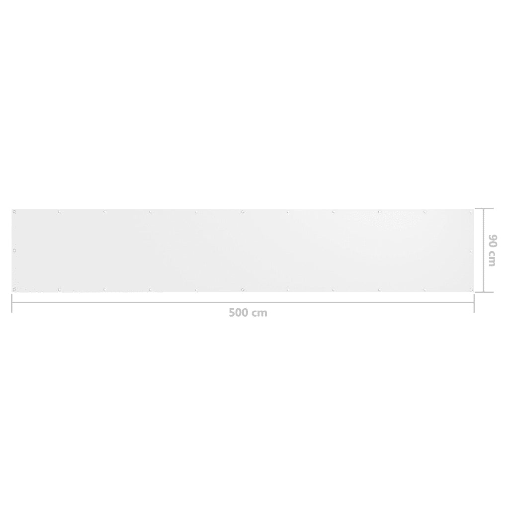 Paravento da Balcone Bianco 90x500 cm in Tessuto Oxford cod mxl 15149